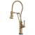 Brizo 64125LF-GL Artesso 21 1/2" Single Handle Deck Mount Articulating Kitchen Faucet with SmartTouch Technology in Luxe Gold