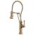 Brizo 63125LF-GL Artesso 21 1/2" Single Handle Deck Mounted Articulating Kitchen Faucet in Luxe Gold