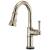 Brizo 64925LF-PN Artesso 14" Single Handle Deck Mounted Pull-Down Prep Kitchen Faucet with SmartTouch Technology in Polished Nickel