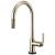 Brizo 64044LF-PN Litze 16 1/2" Single Handle Deck Mounted Arc Spout Pull-Down Kitchen Faucet with SmartTouch Technology in Polished Nickel