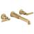 Brizo T70476-GLLHP Invari 2 3/4" Double Handle Wall Mount Tub Filler - Less Handles in Luxe Gold