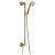 Brizo 88761-GL Rook 28 1/4" Wall Mount Multi Function Handshower and Slide Bar with H2Okinetic Technology in Luxe Gold