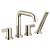 Brizo T67435-PNLHP Litze 9 3/8" Deck Mounted Roman Tub Faucet with Handshower - Less Handles in Polished Nickel