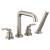 Brizo T67435-NKLHP Litze 9 3/8" Deck Mounted Roman Tub Faucet with Handshower - Less Handles in Luxe Nickel