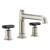 Brizo T67376-NKLHP Invari 6 7/8" Three Hole Deck Mounted Roman Tub Faucet - Less Handles in Luxe Nickel