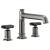 Brizo T67376-SLLHP Invari 6 7/8" Three Hole Deck Mounted Roman Tub Faucet - Less Handles in Luxe Steel