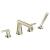 Brizo T67498-PNLHP Levoir 6 7/8" Four Hole Deck Mounted Roman Tub Faucet with Handshower - Less Handles in Polished Nickel