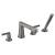 Brizo T67498-SLLHP Levoir 6 7/8" Four Hole Deck Mounted Roman Tub Faucet with Handshower - Less Handles in Luxe Steel