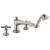 Brizo T67460-NKLHP Rook 9 7/8" Four Hole Deck Mounted Roman Tub Faucet Trim with Handshower - Less Handles in Luxe Nickel