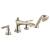 Brizo T67460-PNLHP Rook 9 7/8" Four Hole Deck Mounted Roman Tub Faucet Trim with Handshower - Less Handles in Polished Nickel