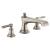 Brizo T67360-NKLHP Rook 9 7/8" Three Hole Deck Mounted Roman Tub Faucet Trim - Less Handles in Luxe Nickel