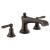 Brizo T67360-RBLHP Rook 9 7/8" Three Hole Deck Mounted Roman Tub Faucet Trim - Less Handles in Venetian Bronze