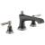 Brizo T67360-NKBLLHP Rook 9 7/8" Three Hole Deck Mounted Roman Tub Faucet Trim - Less Handles in Luxe Nickel /Matte Black