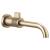 Brizo T65735LF-GL-ECO Litze 2 3/8" Single Hole Wall Mount Bathroom Sink Faucet - Eco 1.2 GPM in Luxe Gold