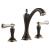 Brizo 65385LF-PNCOLHP Charlotte 7 3/8" Two Handle Widespread Bathroom Sink Faucet - Less Handles in Cocoa Bronze / Polished Nickel