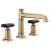 Brizo 65377LF-GLLHP-ECO Invari 5 3/4" Widespread Column Spout 1.2 GPM Bathroom Sink Faucet - Less Handles in Luxe Gold