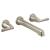 Brizo T65898LF-NKLHP Levoir 2 1/4" Three Hole Wall Mount Bathroom Sink Faucet - Less Handles in Luxe Nickel