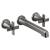 Brizo T65898LF-SLLHP Levoir 2 1/4" Three Hole Wall Mount Bathroom Sink Faucet - Less Handles in Luxe Steel