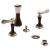 Brizo 68485-PNCOLHP Charlotte 4 7/8" Four Hole Bidet Faucet with Vacuum Breaker - Less Handles in Cocoa Bronze / Polished Nickel