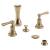 Brizo 68460-GLLHP Rook 5 1/2" Double Handle Widespread Bidet Faucet - Less Handles in Luxe Gold