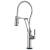 Brizo 64143LF-PC Litze 21 1/2" Deck Mount Single Handle Articulating Kitchen Faucet with Smart Touch Technology and Optional VoiceIQ in Chrome