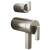 Brizo Frank Lloyd Wright® HL7522-NK TempAssure® Thermostatic Valve with Integrated Diverter Trim Lever Handle Kit in Luxe Nickel