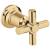 Brizo Invari® HX70476-PG Two-Handle Wall Mount Tub Filler Cross Handle Kit in Polished Gold
