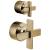 Brizo Levoir™ HX75P98-GL Pressure Balance Valve with Integrated Diverter Trim Cross Handle Kit in Luxe Gold