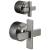 Brizo Levoir™ HX75P98-SL Pressure Balance Valve with Integrated Diverter Trim Cross Handle Kit in Luxe Steel