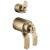 Brizo Litze® HL7534-GL TempAssure® Thermostatic Valve With Integrated Diverter Industrial Lever Handle Kit in Luxe Gold