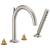 Brizo Odin® T67475-BNLHP Roman Tub Faucet with Handshower - Less Handles Three Hole Deck Mount in Brushed Nickel