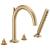 Brizo Odin® T67475-GLLHP Roman Tub Faucet with Handshower - Less Handles Three Hole Deck Mount in Luxe Gold