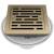 Brizo Other BT062415-GL 4" Tile-In Square Shower Drain in Luxe Gold