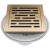 Brizo Other BT062415-PG 4" Tile-In Square Shower Drain in Polished Gold