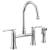 Brizo The Tulham™ Kitchen Collection by Brizo® 62558LF-PC Bridge Kitchen Faucet with Side Spray Four Hole Deck Mount in Chrome