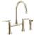 Brizo The Tulham™ Kitchen Collection by Brizo® 62558LF-PN Bridge Kitchen Faucet with Side Spray Four Hole Deck Mount in Polished Nickel