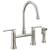 Brizo The Tulham™ Kitchen Collection by Brizo® 62558LF-SS Bridge Kitchen Faucet with Side Spray Four Hole Deck Mount in Stainless