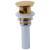 Brizo Other RP72414PG Push Button Pop-Up With Overflow in Polished Gold