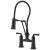 Brizo Rook® 62174LF-BL Articulating Bridge Faucet with Finished Hose in Matte Black