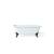 Cheviot 2173-WW-AB Spencer 66 7/8" Cast Iron Clawfoot Soaking Bathtub with Continuous Rolled Rim with Antique Bronze Feet in White
