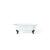 Cheviot 2180-WW-6-AB Regal 70" Cast Iron Clawfoot Bathtub with Flat Area on Rim and Shaughnessy Antique Bronze Feet in White