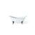 Cheviot 2148-WW-6-AB Regency 61" Cast Iron Footed Soaking Bathtub in White with Antique Bronze Feet