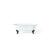 Cheviot 2170-WW-6-AB Regal 68" Cast Iron Soaking Bathtub with Flat Area for Faucet Holes and Shaughnessy Antique Bronze Feet in White