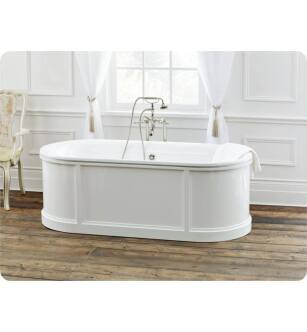 Cheviot 2141-WW Buckingham 69 7/8" Cast Iron Free Standing Soaking Bathtub with Continuous Rolled Rim in White
