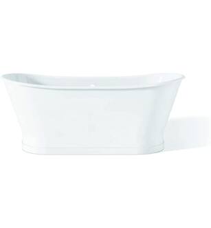 Cheviot 2124-WW Balmoral 68" Cast Iron Pedestal Soaking Bathtub with Continuous Rolled Rim in White