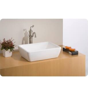Cheviot 1254-WH Riviera 15 3/4" Single Bowl Vessel Sink in White
