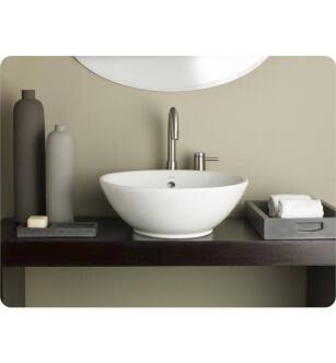 Cheviot 1200-WH Water Lily 17" Single Bowl Vessel Sink in White