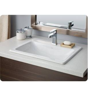 Cheviot 1187-WH-1 Manhattan 21 5/8" Drop In Single Bowl Bathroom Sink in White
