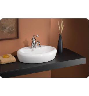 Cheviot 1273-WH-1 Milano 20 1/4" Single Bowl Vessel Sink in White