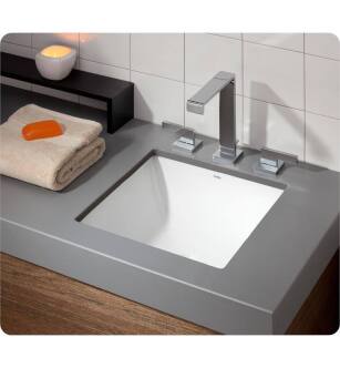 Cheviot 1179-WH Square 16 1/8" Drop In/Undermount Single Bowl Bathroom Sink in White